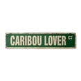 thumbnail image 1 of CARIBOU LOVER Vintage Plastic Street Sign reindeer animal wild mountains outdoor | Indoor/Outdoor |  30" Wide, 1 of 4