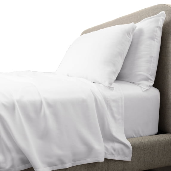 CARILOHA Aloha Soft 100% Bamboo Viscose Sheets - 3-Piece Twin Sheet Set - OEKO-TEX Standard 100 - White