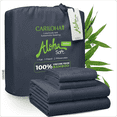 thumbnail image 1 of Aloha Soft by Cariloha Bamboo Viscose Sheets – 4-Piece Queen Sheet Set – 16 in Deep Pockets – Buttery Soft Cooling Sheets – Cape Blue, 1 of 8
