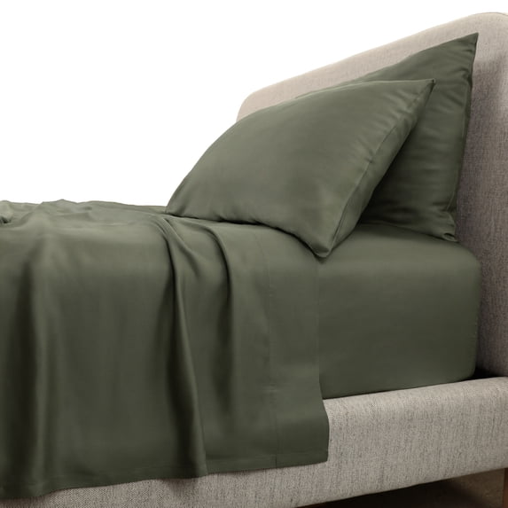 CARILOHA Aloha Soft 100% Bamboo Viscose Sheets - 4-Piece Queen Sheet Set - OEKO-TEX Standard 100 - Coastal Pine