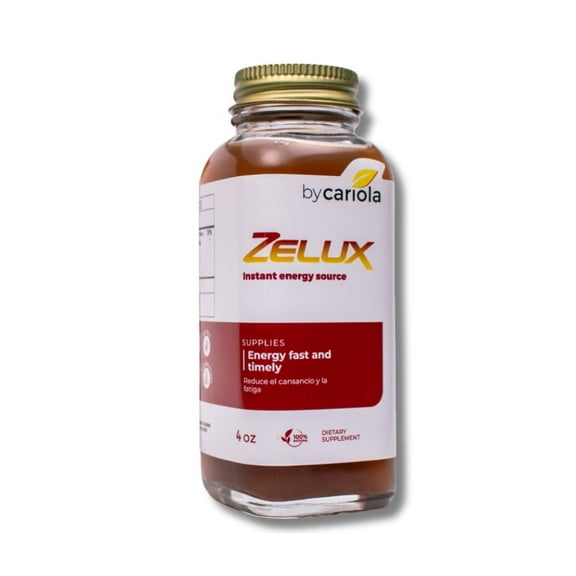 BY CARIOLA Zelux Supplement 4 oz Energy Source - Men's Test Booster - Natural Stamina - Endurance - Energy Booster - Damiana, Tribulus Terrestri, Ginkgo Biloba, Maca