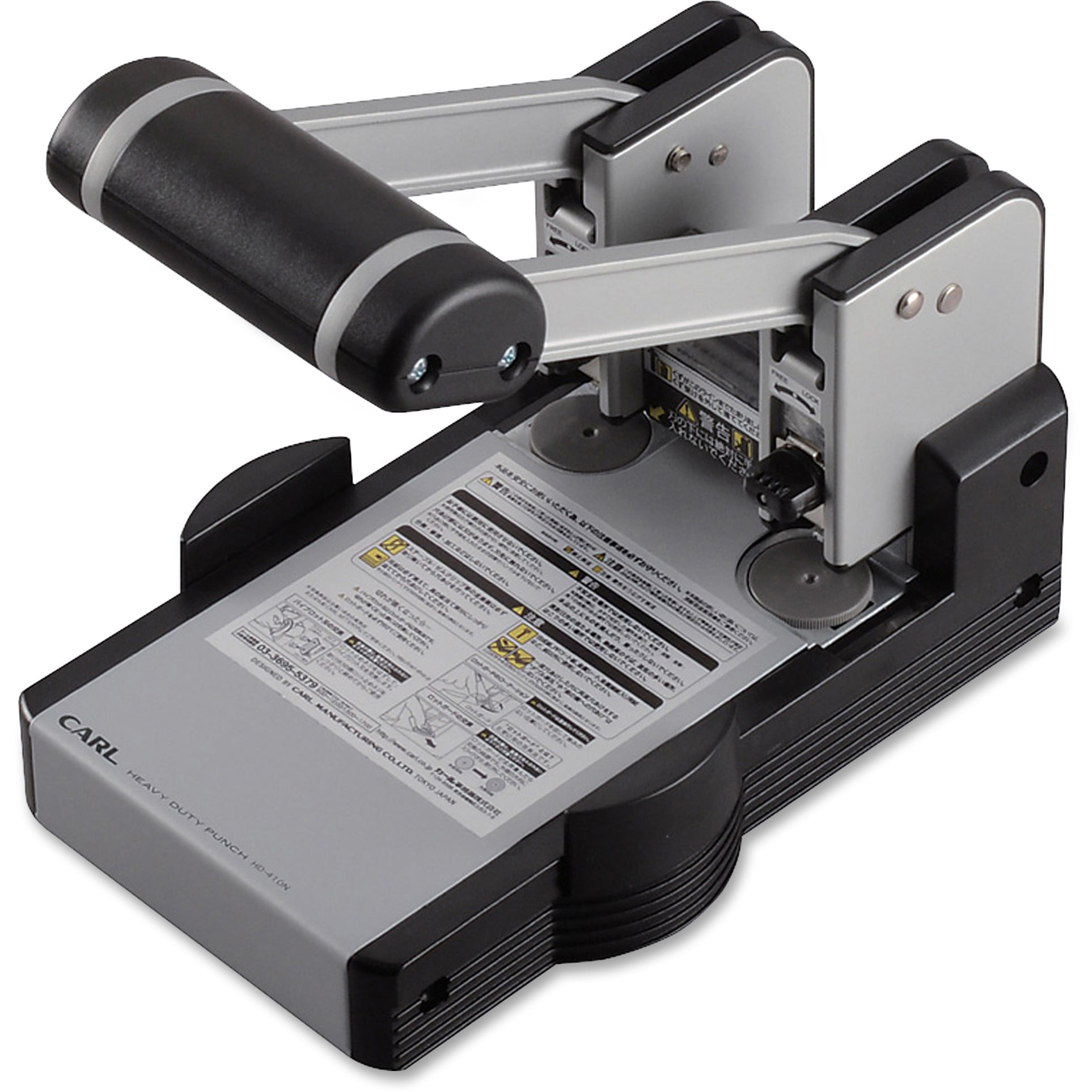 CARL 100-Sheet Heavy-Duty XHC-2100 Two-Hole Punch, 9/32" Holes, Blue/Gray