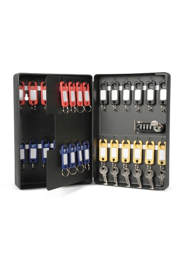 Combination Key Cabinet - Combination Lock, Pre-drilled Mounting Hole - Black - Plastic | Bundle of 2 Each