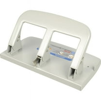 CARL Heavy-duty 3-Hole Punch with Tray - 3 Punch Head(s) - 40 Sheet of 20lb Paper - 9/32" Punch Size - Silver | Bundle of 5 Each