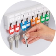 CARL Split Ring Key Tags - 3" Length x 3" Width - Ring Fastener - 20 / Pack - Plastic - Assorted
