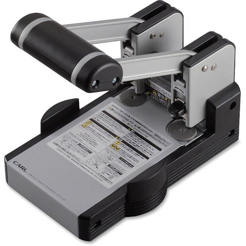 CARL XHC2100 Extra Heavy-duty Two Hole Punch 2 Punch Head(s) - 100 Sheet Capacity - 1/4" Punch Size - Blue