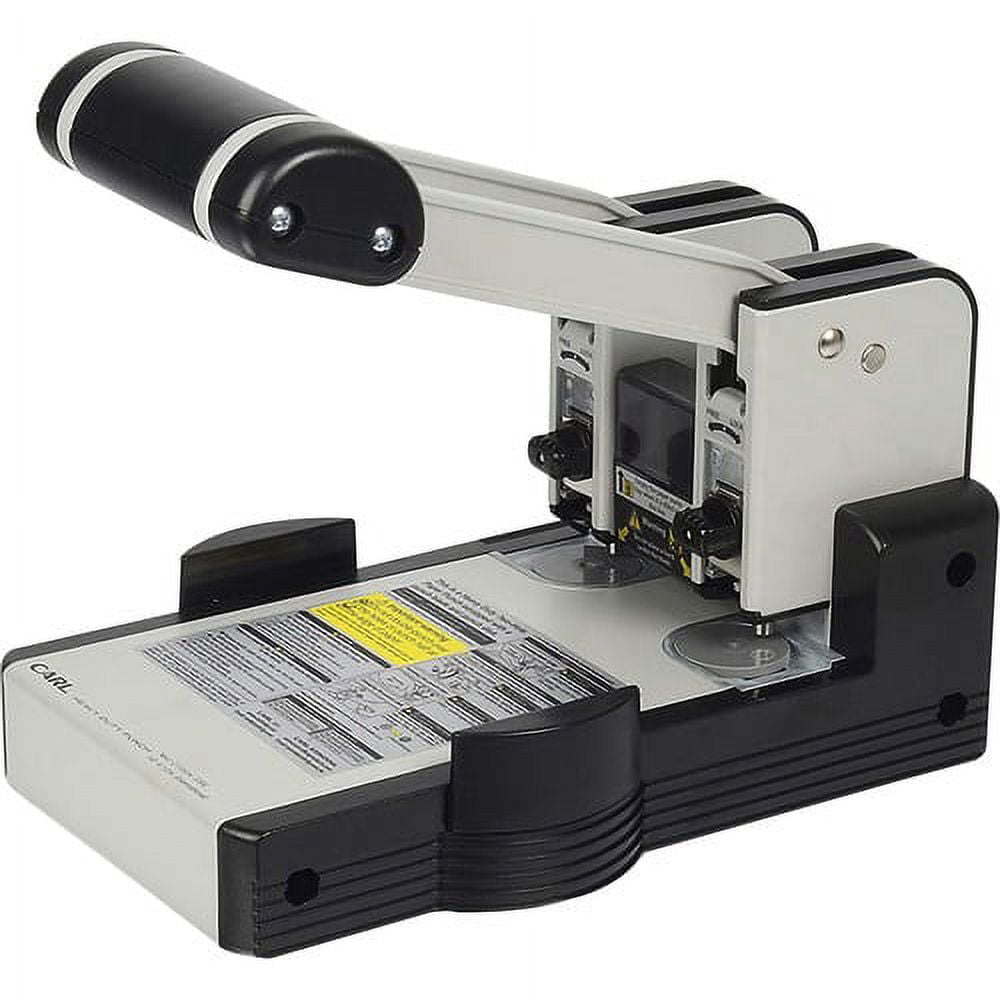 CARL XHC2100 Extra Heavy-duty Two Hole Punch - 2 Punch Head(s) - 100 Sheet of 20lb Paper - 1/4" Punch Size - Blue | Bundle of 10 Each