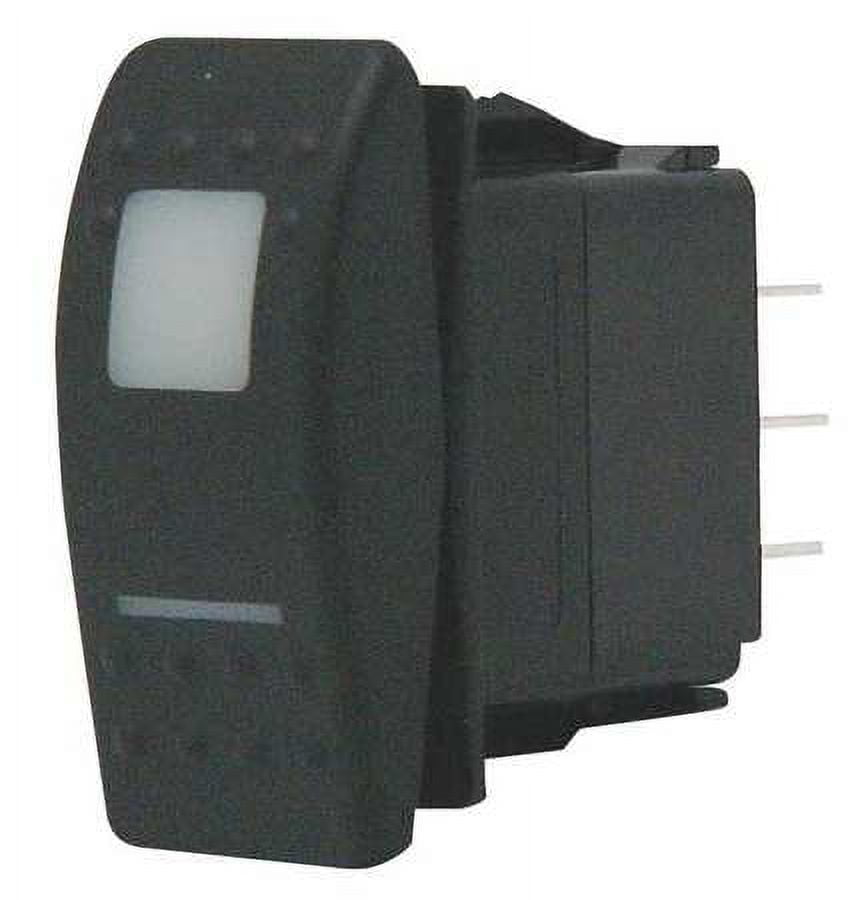CARLING TECHNOLOGIES V6D1D66B-ASC00-000 Lighted Rocker Switch, SPDT, 4 Connections