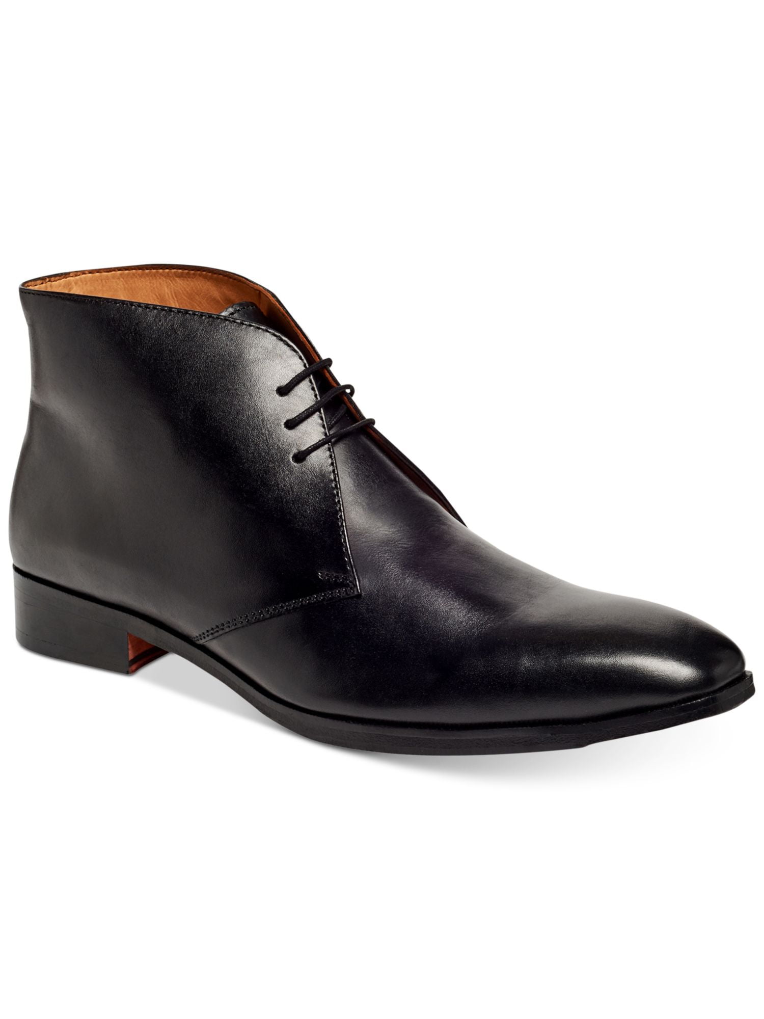 CARLOS BY CARLOS SANTANA Mens Black Comfort Corazon Almond Toe Lace Up Leather Chukka Boots 13 D