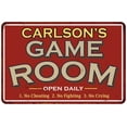 thumbnail image 1 of CARLSON'S Game Room Sign Vintage Look Metal Wall 8x12 108120001062, 1 of 1