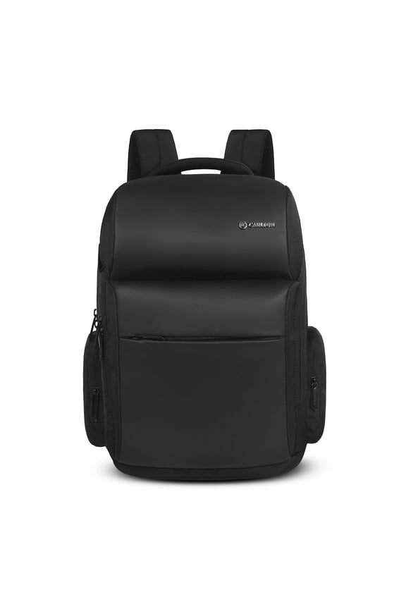 CARLTON Laptop Backpack 22L With Rain Cover, Pockets for Hard drive, Passport Pocket  Air Cushion System |Midnight Black | Dorset 05