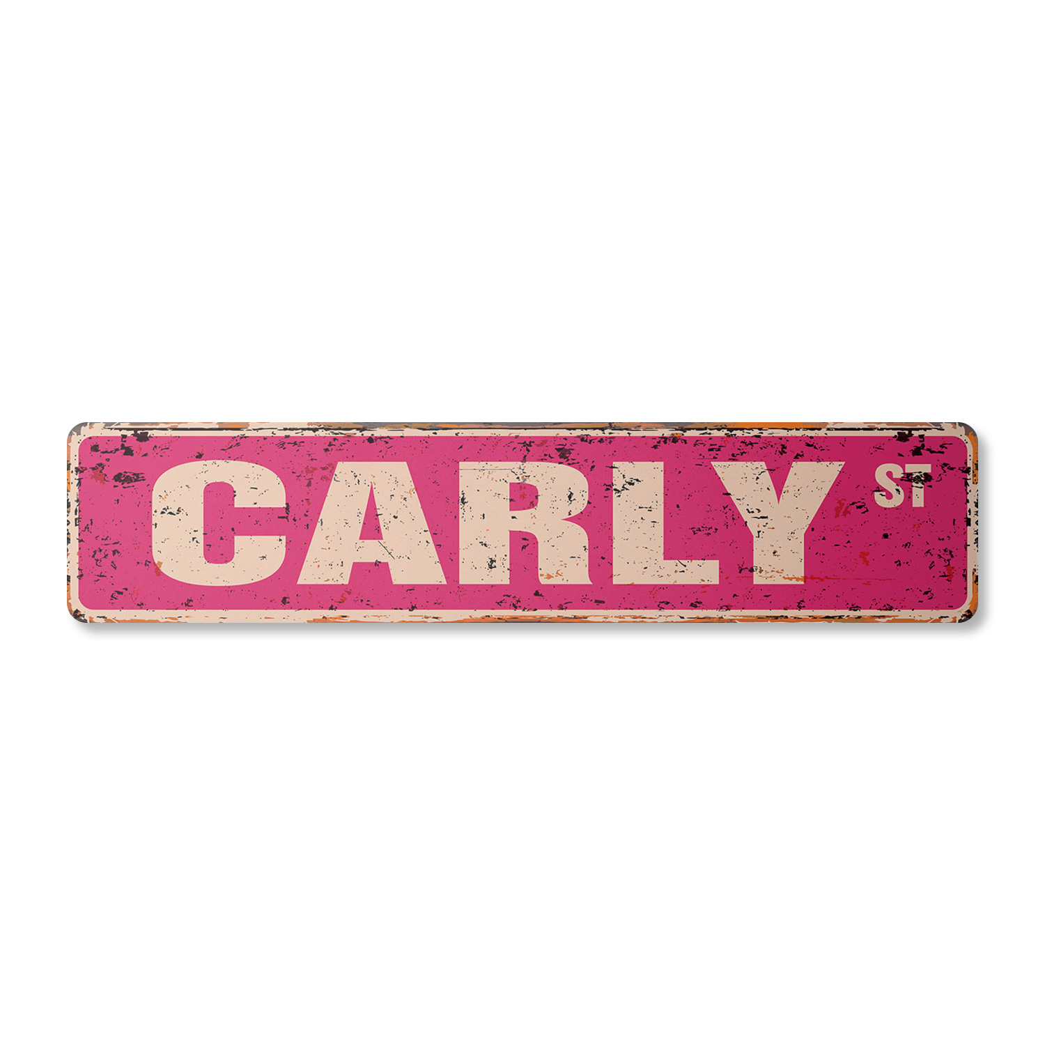 CARLY Vintage Plastic Street Sign Childrens Name Room Sign | Indoor ...