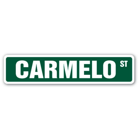 CARMELO Street Sign Childrens Name Room Sign | Indoor/Outdoor |  36" Wide