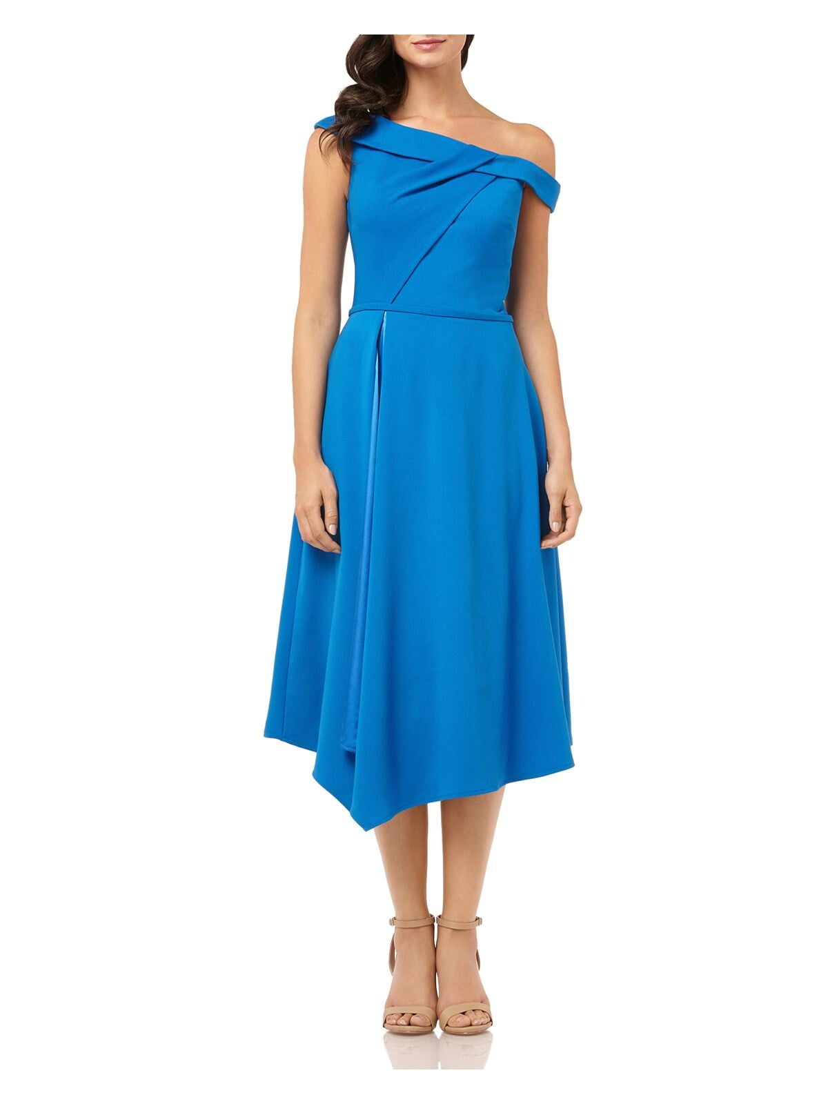 Carmen marc valvo blue dress cheap