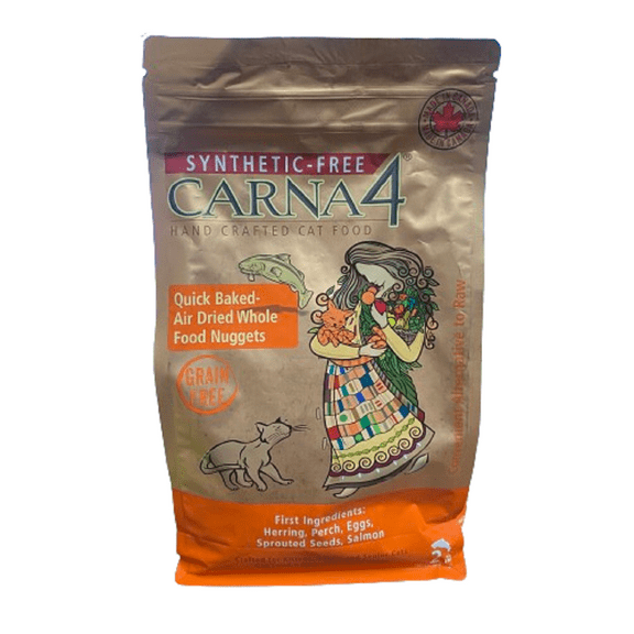 Carna4 Quick Baked Fish Nuggets Grain-Free Air-Dried Cat Food, 2-lb