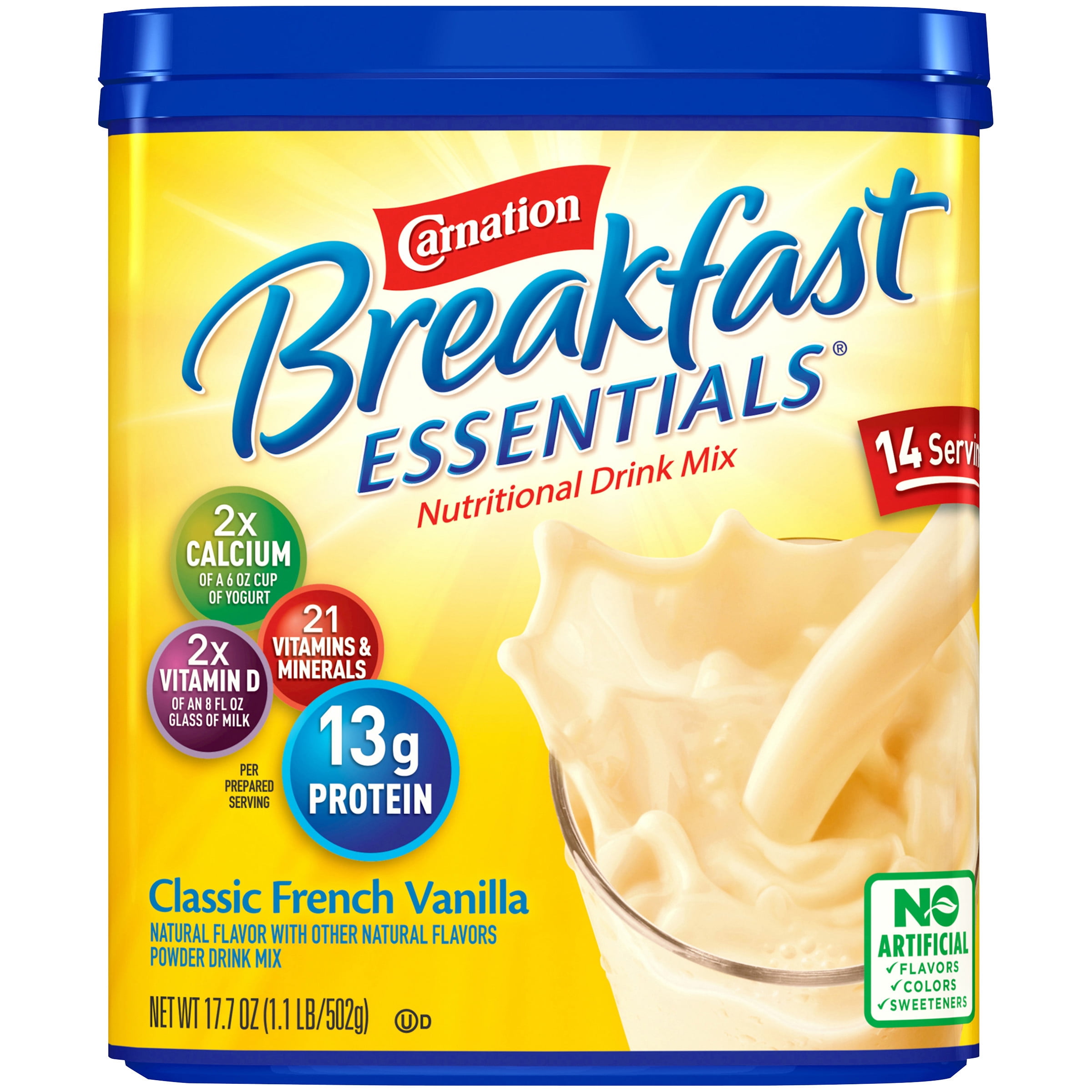 CARNATION BREAKFAST ESSENTIALS Classic French Vanilla 17.7 oz. Canister