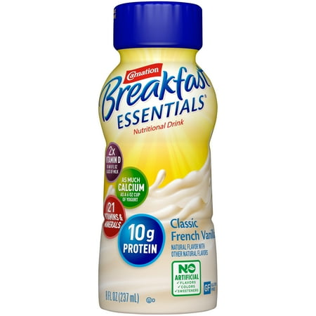 CARNATION BREAKFAST ESSENTIALS Classic French Vanilla 8 fl. oz. Bottle