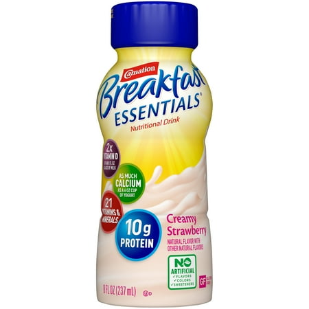 CARNATION BREAKFAST ESSENTIALS Creamy Strawberry 8 fl. oz. Bottle