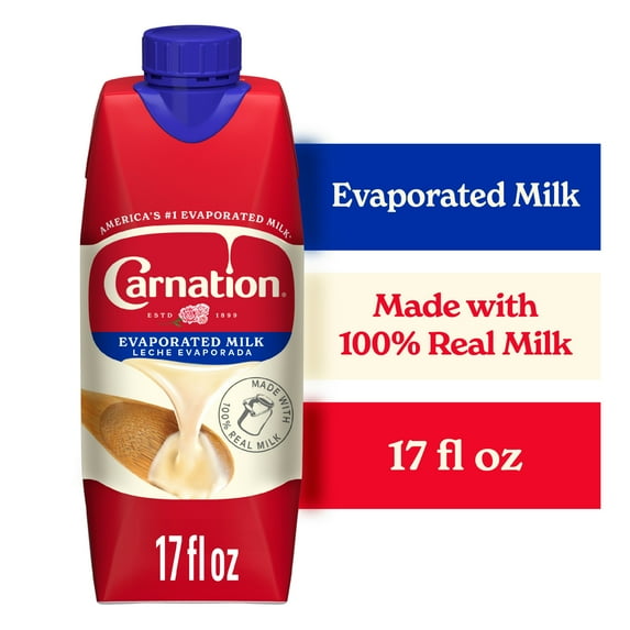 Nestle Carnation Vitamin D Added Evaporated Milk for Valentine's Day Treats and Baking, 17 fl Oz Carton