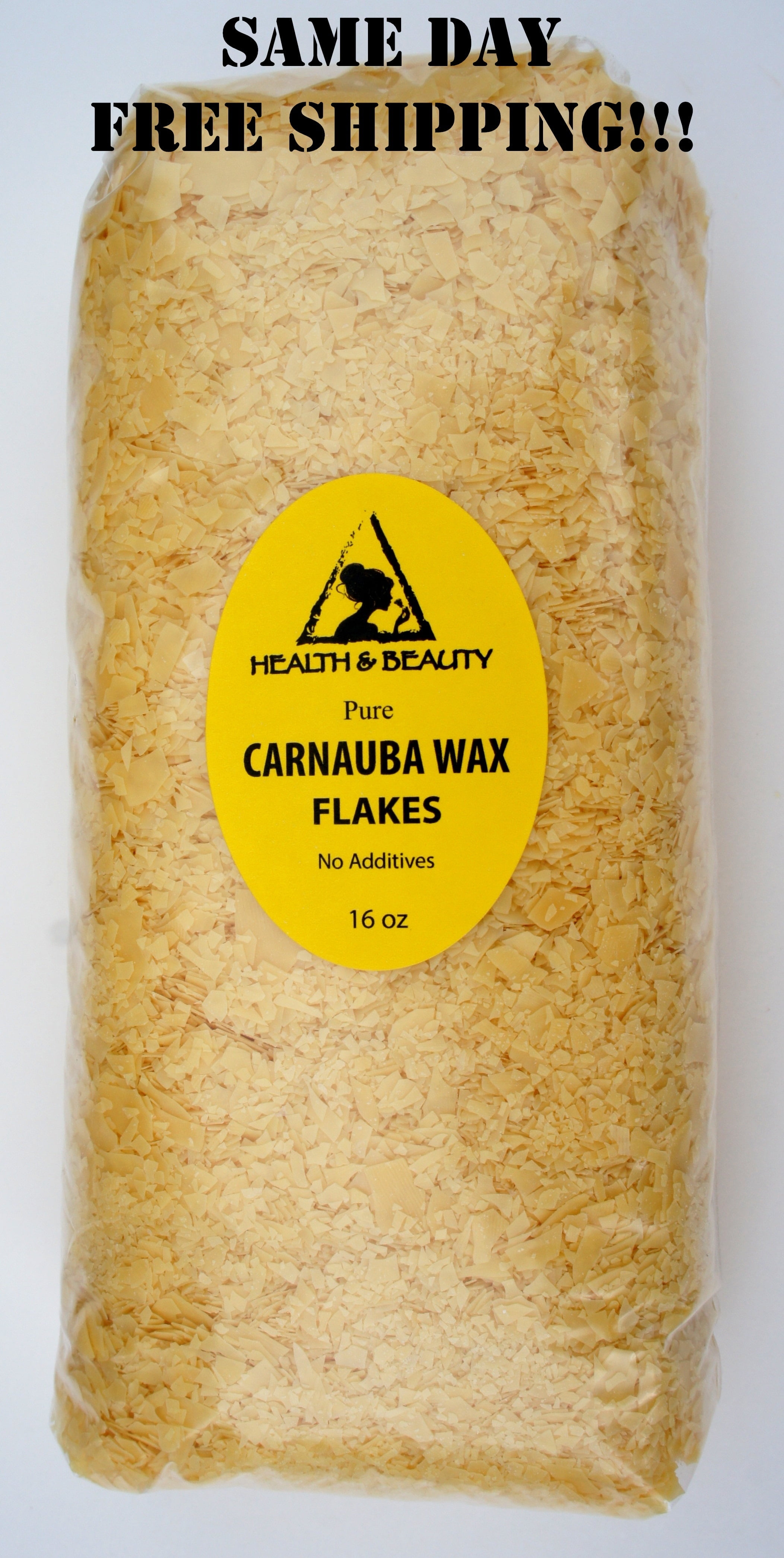 CARNAUBA WAX - T1 ORGANIC FLAKES BRAZIL PASTILLES BEADS PREMIUM 100% PURE 16 OZ,1 LB