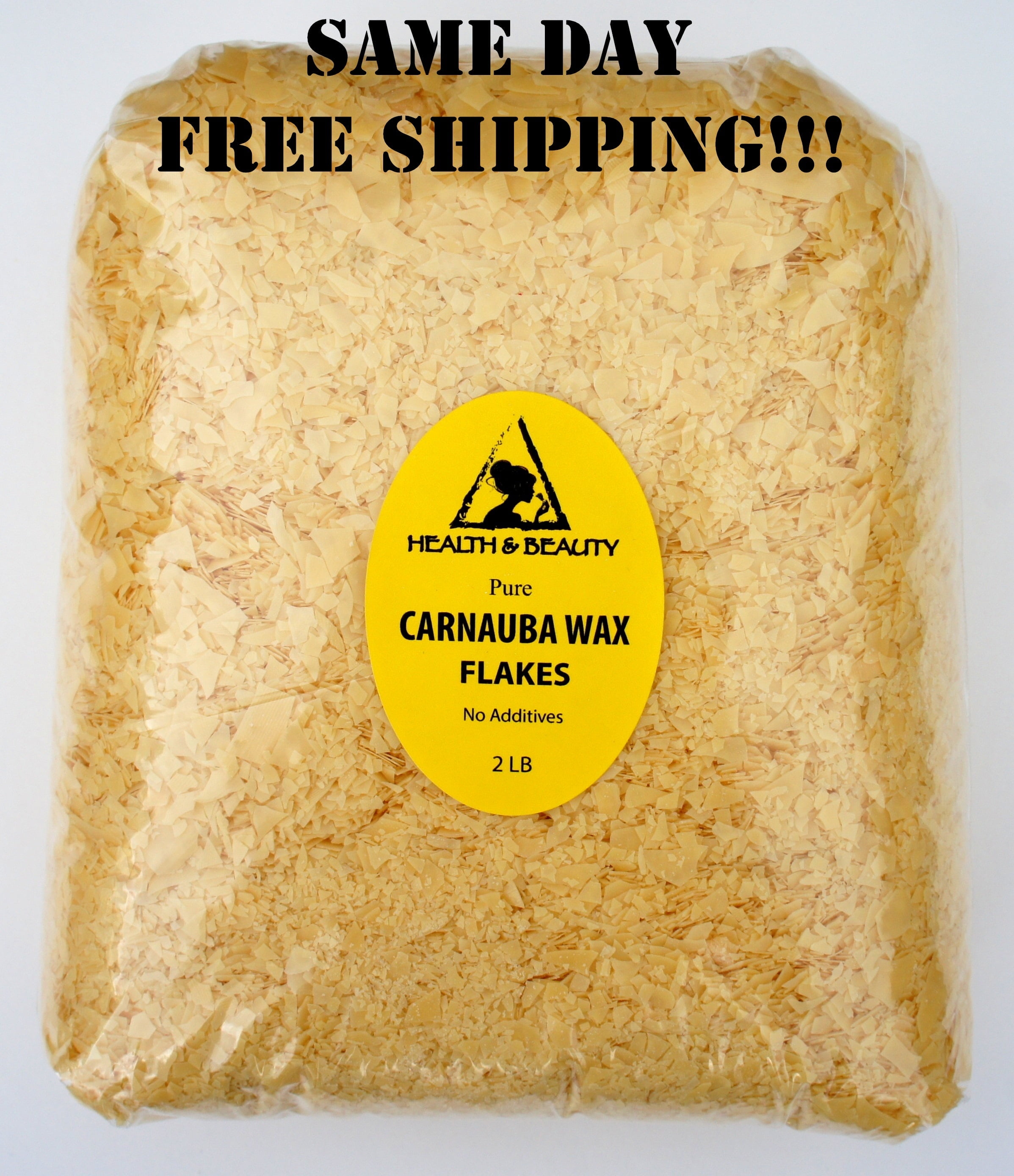 CARNAUBA WAX - T1 ORGANIC FLAKES BRAZIL PASTILLES BEADS PREMIUM 100% PURE 32 OZ, 2 LB