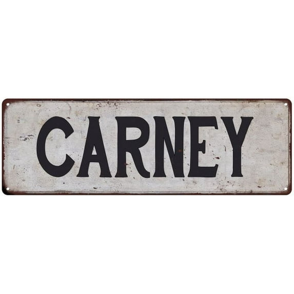 CARNEY Vintage Look Gift Rustic Chic Metal Sign 6x18 206180036619