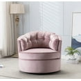 thumbnail image 1 of CAROCC Modern Akili Swivel Accent Chair Barrel Chair for Home Living Room Modern Leisure Chair Pink, 1 of 7