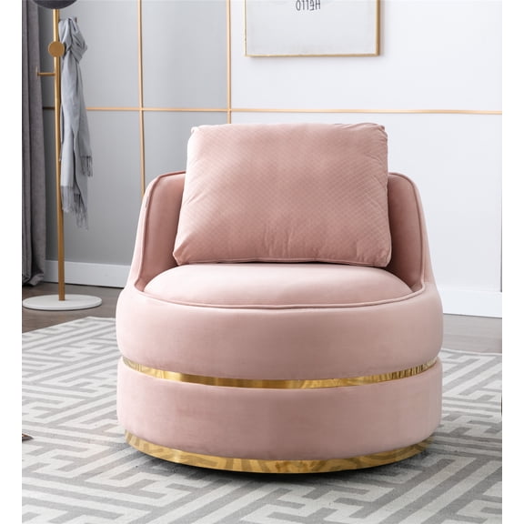 CAROCC Modern Akili Swivel Accent Chair Barrel Chair for Hotel Living Room Modern Leisure Chair