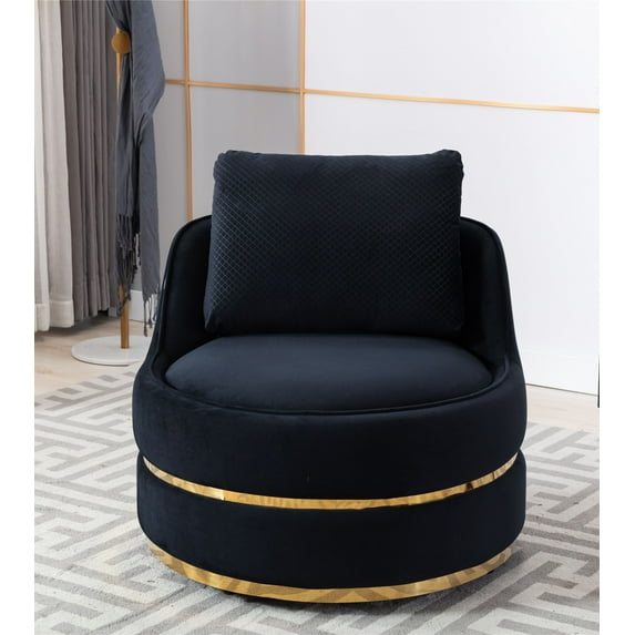 CAROCC Modern Akili Swivel Accent Chair Barrel Chair for Hotel Living Room Modern Leisure Chair