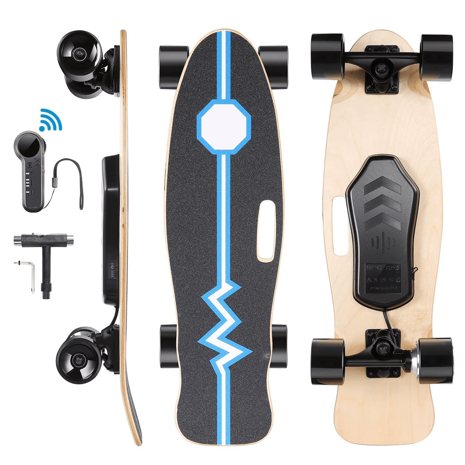 350W Electric Skateboards With Remote, 12.4 Mph