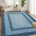 thumbnail image 1 of CAROMIO 10' x 13' Area Rug for Living Room Modern Imitation Braided Pattern Geometric Indoor Rug with Non Slip Backing, Blue, 1 of 7