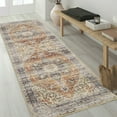 thumbnail image 1 of CAROMIO 2' x 6' Hallway Rug Soft Persian Rug Washable Anti Slip Antiqued for Entryway Living Room Kitchen Bathroom, Brown, 1 of 5