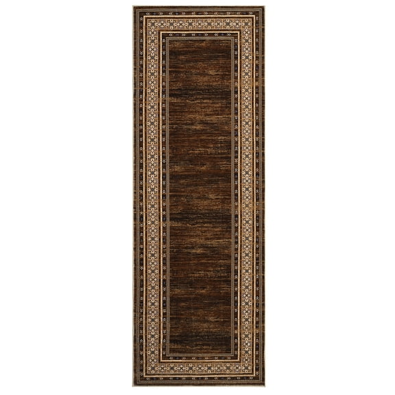CAROMIO 2' x 6' Modern Rugs for Living Room Soft Geometric Area Rug Non Slip Stain Resistant Carpet, Tan
