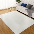 thumbnail image 1 of CAROMIO 4' x 6' Modern Shag Rugs for Living Room Fluffy Soft Area Rug Plush Carpet for Bedroom Indoor Luxury Fuzzy Rug, White, 1 of 5