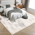 thumbnail image 1 of CAROMIO 4' x 6' Striped Geometric Living Room Area Rug Indoor Washable Rug Non-Slip Modern Abstract Dining Room Rug, Ivory/Beige, 1 of 5
