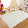 thumbnail image 1 of CAROMIO 5' x 8' Shag Rug for Bedroom Fluffy Soft Area Rugs for Living Room Nursery Kids Room Non Skid Thick Throw Rug, White, 1 of 5