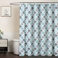 thumbnail image 1 of CAROMIO 54"W x 78"L Fabric Shower Curtain Geometric Modern Poly-Cotton Shower Curtain for Shower Room, Aqua/Gray, 1 of 7