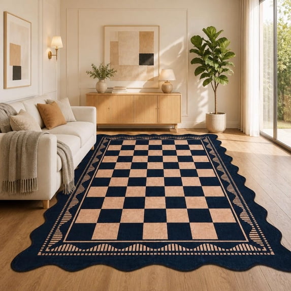 CAROMIO 5x7 Area Rug Dining Room Carpet, Machine Washable Non-Slip Low ...