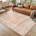 thumbnail image 1 of CAROMIO 8' x 10' Area Rug for Dining Room Border Vintage Floral Bedroom Indoor Carpet, Pink, 1 of 7