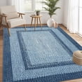 thumbnail image 1 of CAROMIO 8' x 10' Area Rug for Dining Room Modern Imitation Braided Pattern Geometric Bedroom Indoor Carpet, Blue, 1 of 7