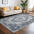 thumbnail image 1 of CAROMIO 8' x 10' Area Rug for Living Room Boho Vintage Rug Non Slip Throw Rugs Floral Bedroom Rug, Blue, 1 of 5
