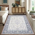thumbnail image 1 of CAROMIO 8' x 10' Area Rug for Living Room Boho Vintage Rug Non Slip Throw Rugs Floral Bedroom Rug, Purple, 1 of 7