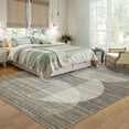 thumbnail image 1 of CAROMIO 8' x 10' Modern Rugs for Living Room Soft Geometric Area Rug Non Slip Stain Resistant Carpet, Brown, 1 of 6