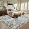 thumbnail image 1 of CAROMIO 9' x 12' Area Rug for Living Room Boho Vintage Rug Non Slip Blue Indoor Rug, 1 of 7