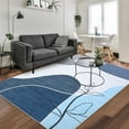 thumbnail image 1 of CAROMIO Area Rug Boho Washable Rug Contemporary Floor Carpet Botanical Print Accent Rug Minimalist Area Rug Modern Abstract Rug, 9' x 12' Blue, 1 of 7