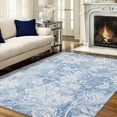 thumbnail image 1 of Haperlare Area Rug Modern Floral Washable Rugs Ultra Soft Boho Rugs Non Slip Low Pile Large Area Rug Thin Vintage Rug, 5' x 7' Blue, 1 of 6