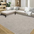 thumbnail image 1 of CAROMIO Area Rug Modern Solid Textured Area Rugs Stain Resistant Non-Slip Floor Carpet Rug Contemporary Yarn Dyed Jacquard Accent Rug, 9' x 12' Beige, 1 of 7