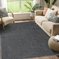 thumbnail image 1 of CAROMIO Area Rug Modern Solid Textured Machine Washable Rug Contemporary Carpet Rug for Living Room Farmhouse Dining Table, 4' x 6' Dark Gray, 1 of 5