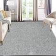 thumbnail image 1 of CAROMIO Area Rug Modern Solid Textured Machine Washable Rug Contemporary Carpet Rug for Living Room Farmhouse Dining Table, 8' x 10' Pale Gray, 1 of 5