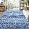 thumbnail image 1 of CAROMIO Area Rugs Boho Rug Modern Abstract Rugs Soft Indoor Carpet Low Pile Non Slip Rugs for Living Room Bedroom, 9' x 12' Blue, 1 of 7